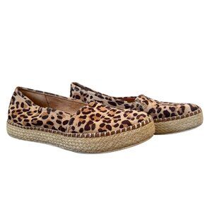 Dr. Scholl's BE Energized foam technology leopard print espadrille shoes 6M